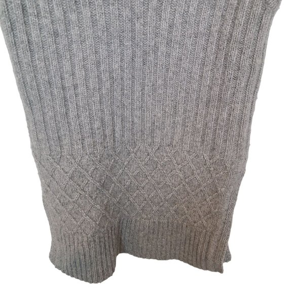 Adrianne Vittadini Womens XS Gray Cable Knit Sleeveless Wool Blend Tunic Sweater - Picture 3 of 8